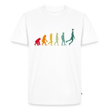Basketball evolution basketball player retro gift - Men's Premium Organic T-Shirt - white - Front - Nico (187cm)