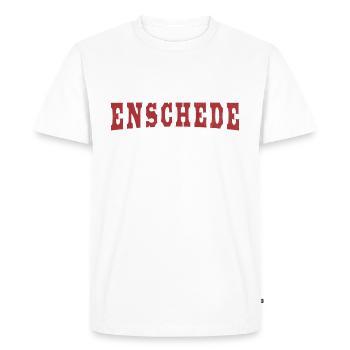 Enschede - T-shirt Premium bio Homme - blanc - Devant - Nico (187cm)