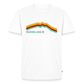 Marmolada Dolomites Dolomiti 3343 Tyrol du Sud Randonnée - T-shirt Premium bio Homme - blanc - Devant - Nico (187cm)