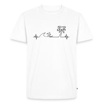 Surfeur, surfeur, style surfeur - T-shirt Premium bio Homme - blanc - Devant - Nico (187cm)