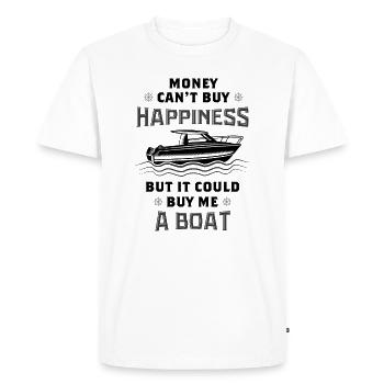 BATEAU: l'argent pourrait m'acheter un bateau - T-shirt Premium bio Homme - blanc - Devant - Nico (187cm)