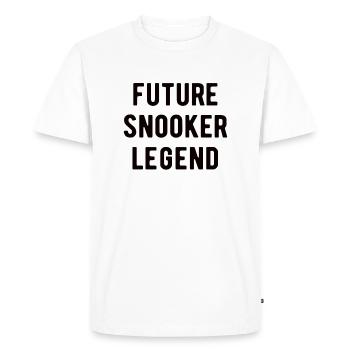 PISCINE / BILLARD: Future légende du billard - T-shirt Premium bio Homme - blanc - Devant - Nico (187cm)