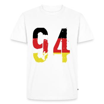 Maillot 94 Numéro Allemagne - T-shirt Premium bio Homme - blanc - Devant - Nico (187cm)