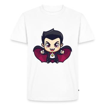 Vampire Halloween Dessin animé - T-shirt Premium bio Homme - blanc - Devant - Nico (187cm)