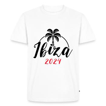 Ibiza 2024 - T-shirt Premium bio Homme - blanc - Devant - Nico (187cm)
