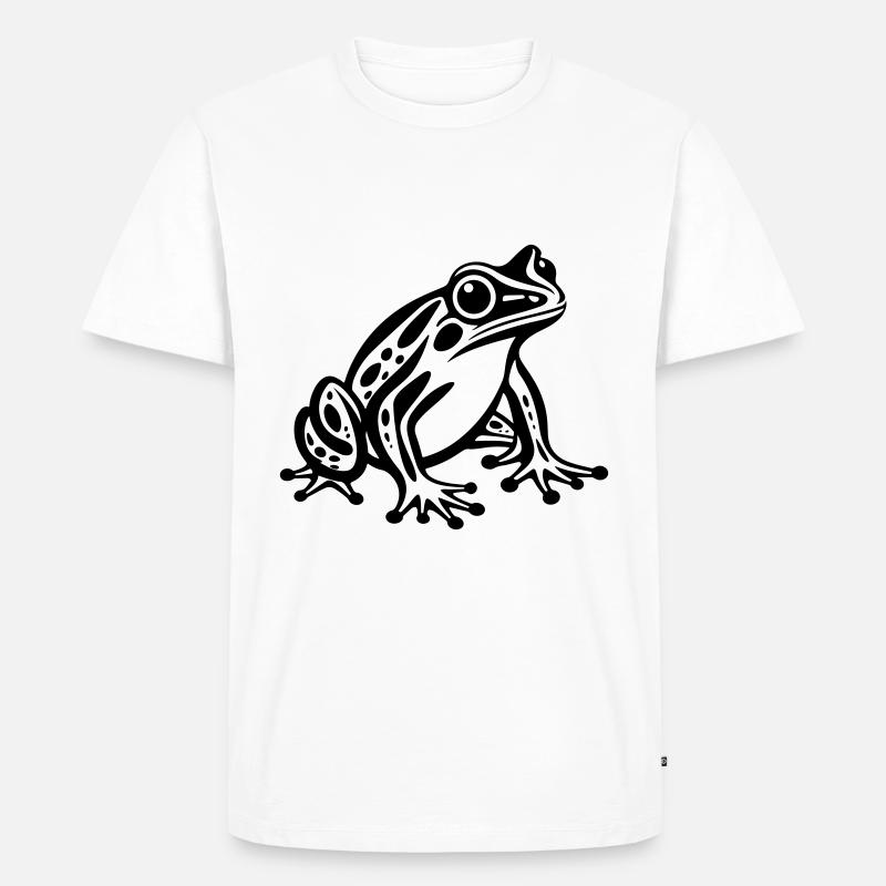 Frosch Tier - Männer Premium Bio T-Shirt - Weiß