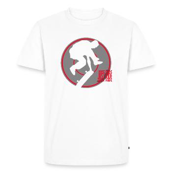 Just ride skateboard - T-shirt Premium bio Homme - blanc - Devant - Nico (187cm)