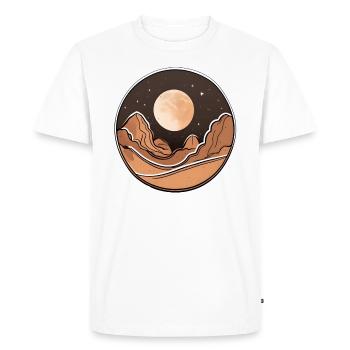 Aventures Boho Moon à la Découverte du Désert - T-shirt Premium bio Homme - blanc - Devant - Nico (187cm)