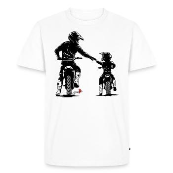 Father and Son Cross 3.0 - Men's Premium Organic T-Shirt - white - Front - Nico (187cm)