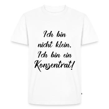 je ne suis pas petit je suis un concentré - T-shirt Premium bio Homme - blanc - Devant - Nico (187cm)