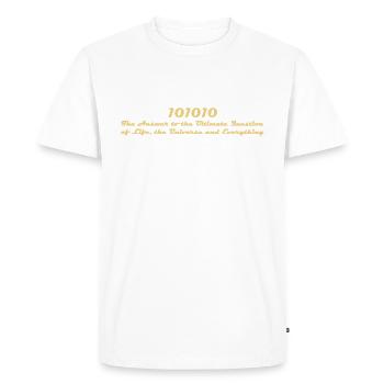 101010 - T-shirt Premium bio Homme - blanc - Devant - Nico (187cm)