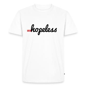 I am Hopeless - Männer Premium Bio T-Shirt - Weiß - Vorne - Nico (187cm)