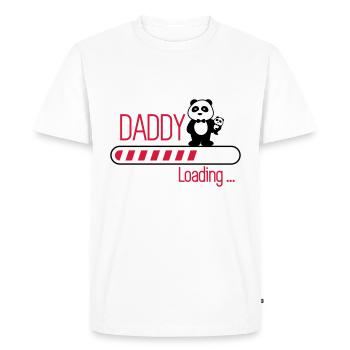 Daddy loading - Papa en cours - T-shirt Premium bio Homme - blanc - Devant - Nico (187cm)