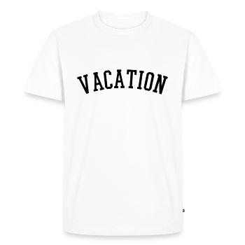 Vacation - Men's Premium Organic T-Shirt - white - Front - Nico (187cm)