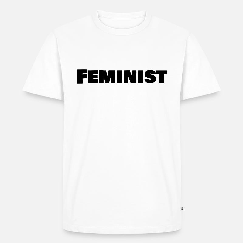 Feminist - Männer Premium Bio T-Shirt - Weiß