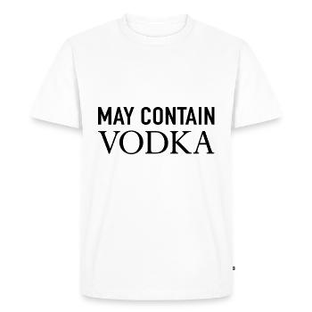 May Contain Vodka - Men's Premium Organic T-Shirt - white - Front - Nico (187cm)