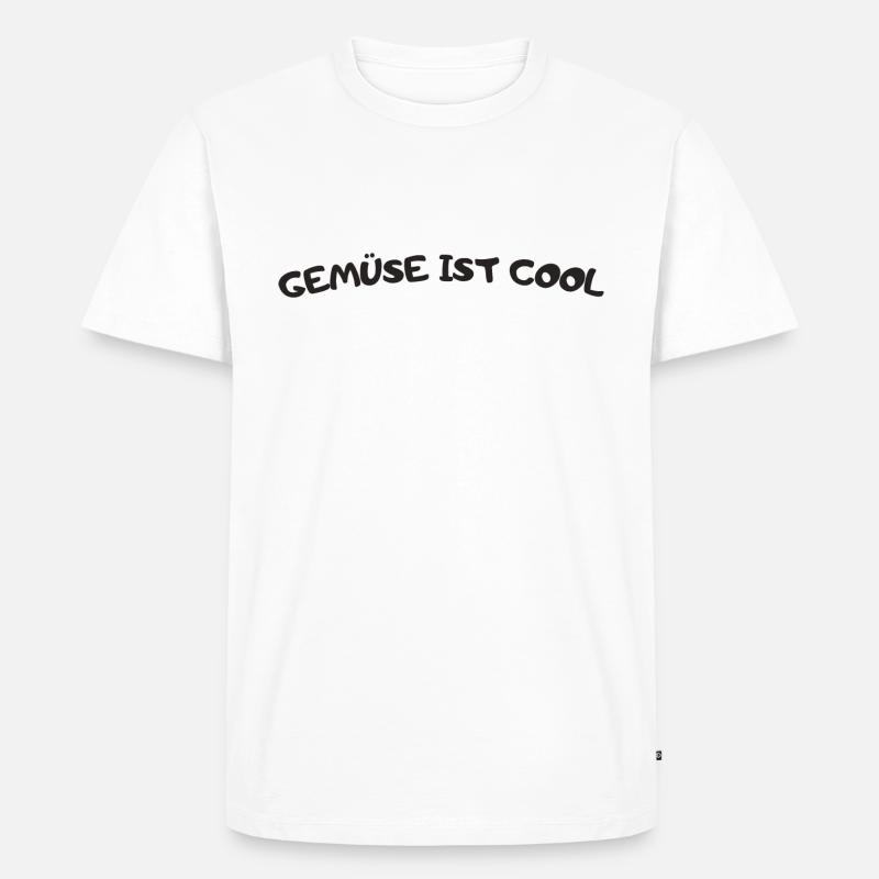 Gemüse ist cool - Männer Premium Bio T-Shirt - Weiß