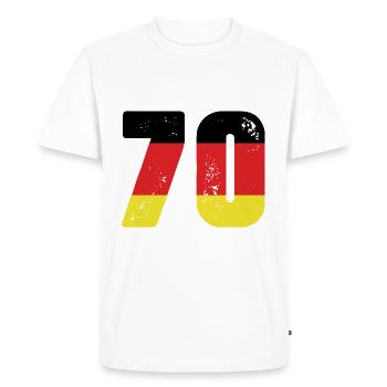 70 Numéro Jersey Allemagne - T-shirt Premium bio Homme - blanc - Devant - Nico (187cm)