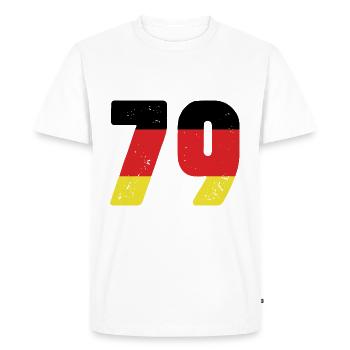 79 Numéro Jersey Allemagne - T-shirt Premium bio Homme - blanc - Devant - Nico (187cm)