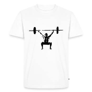 snatch black - Men's Premium Organic T-Shirt - white - Front - Nico (187cm)