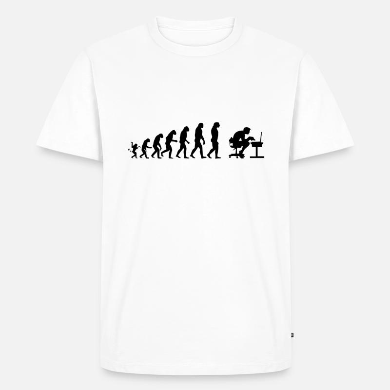 Computer Evolution - Men's Premium Organic T-Shirt - white