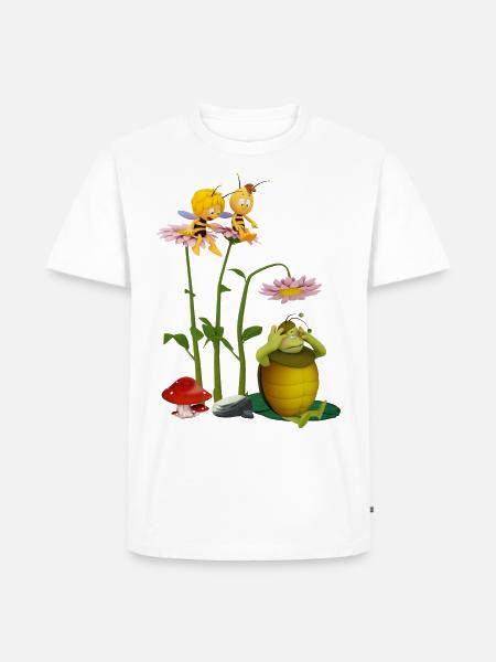 Biene Maja Kurt Ist Müde - Männer Premium Bio T-Shirt - Weiß