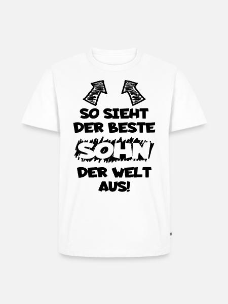 Bester Sohn Geschenkidee - Männer Premium Bio T-Shirt - Weiß