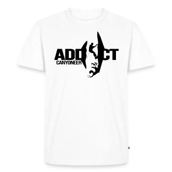 canyoning-addict canyoning canyoning - T-shirt Premium bio Homme - blanc - Devant - Nico (187cm)