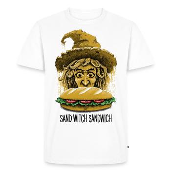 Sand Witch Sandwich V1 - T-shirt Premium bio Homme - blanc - Devant - Nico (187cm)