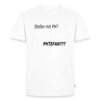 Stephan avec ph ? - T-shirt Premium bio Homme - blanc - Devant - Nico (187cm)