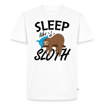 SLEEP LIKE A FAULT I SUNDAY MODE ACTIVE - Men's Premium Organic T-Shirt - white - Front - Nico (187cm)