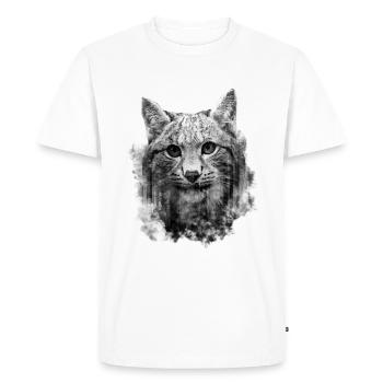 Chat Lynx - Design d’exposition double cool - T-shirt Premium bio Homme - blanc - Devant - Nico (187cm)