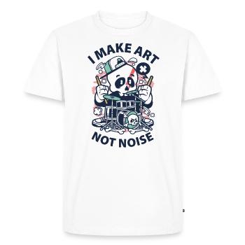 Batteur Batteur Batterie drum - T-shirt Premium bio Homme - blanc - Devant - Nico (187cm)
