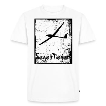 Planeur pilote - T-shirt Premium bio Homme - blanc - Devant - Nico (187cm)