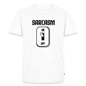 T-shirt drôle de sarcasme - T-shirt Premium bio Homme - blanc - Devant - Nico (187cm)