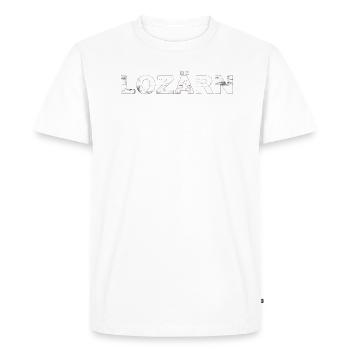 T-shirt drôle de Lucerne et cadeau avec dire - T-shirt Premium bio Homme - blanc - Devant - Nico (187cm)