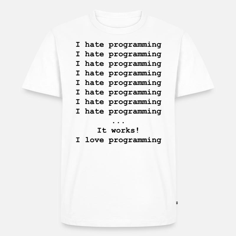 Developer computer scientist - Men's Premium Organic T-Shirt - white