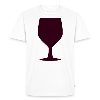 Le vin - T-shirt Premium bio Homme - blanc - Devant - Nico (187cm)