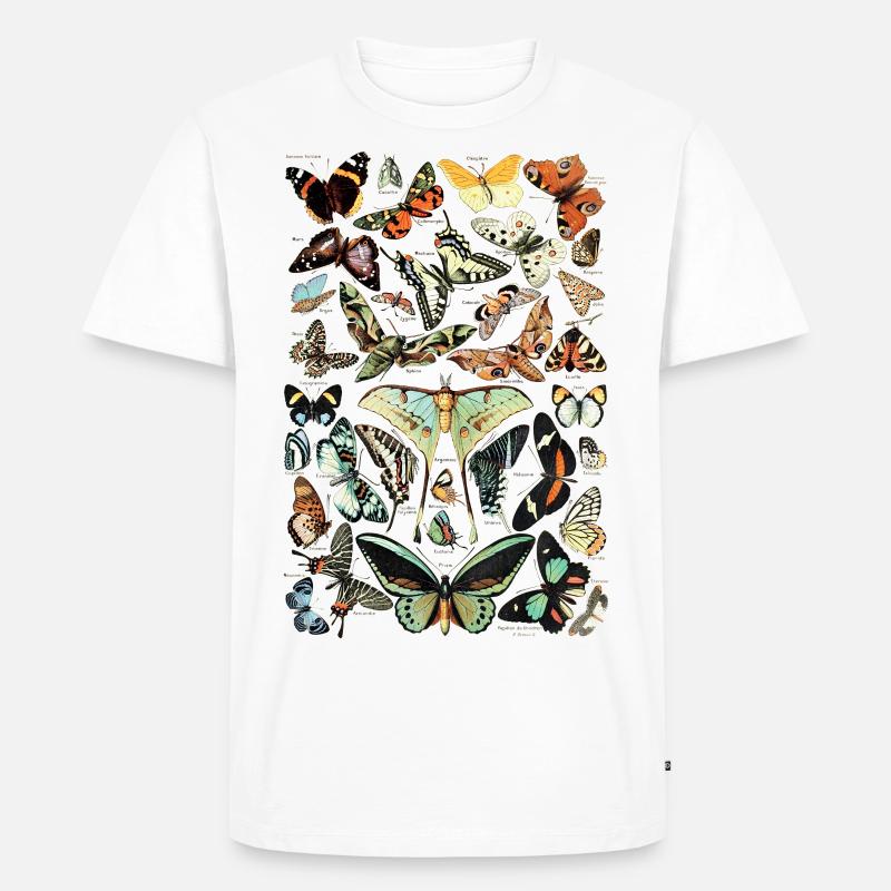 Schmetterlinge 2 - Männer Premium Bio T-Shirt - Weiß
