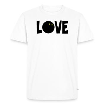 Squash Love Squash Player Squasher Squash - Men's Premium Organic T-Shirt - white - Front - Nico (187cm)