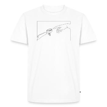 Porte-filtre Barista Machine à porte-filtre Homebarista - T-shirt Premium bio Homme - blanc - Devant - Nico (187cm)