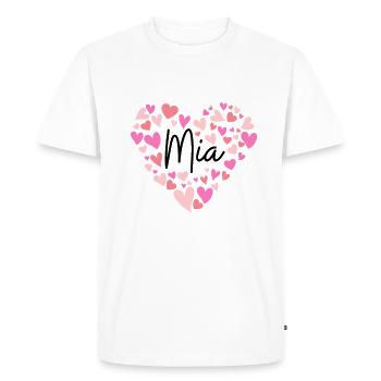 J’adore Mia - T-shirt Premium bio Homme - blanc - Devant - Nico (187cm)