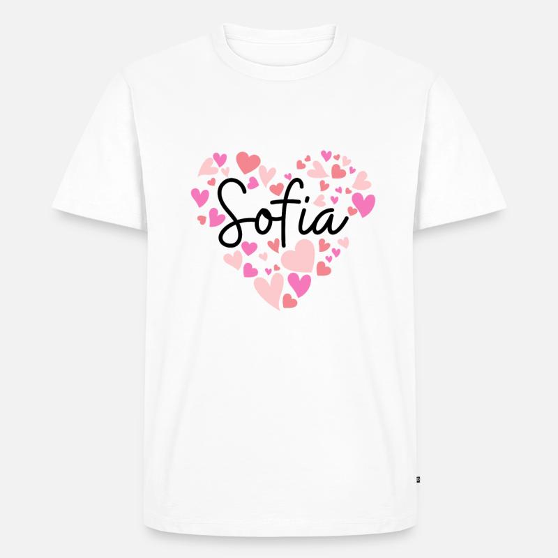 Amo Sofia - Maglietta ecologica premium da uomo - bianco