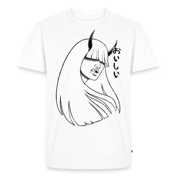 Oishii - T-shirt Premium bio Homme - blanc - Devant - Nico (187cm)
