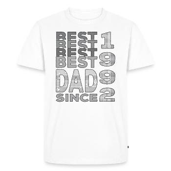 Best dad in the world since 1992 Father's Day - Men's Premium Organic T-Shirt - white - Front - Nico (187cm)