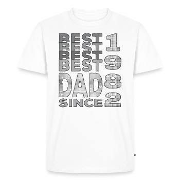 Best dad in the world since 1982 Father's Day - Men's Premium Organic T-Shirt - white - Front - Nico (187cm)