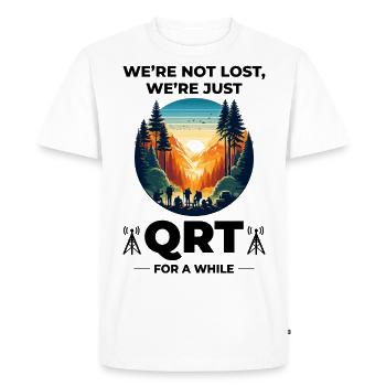QRT in Nature Ham Radio Operators Sunset Outdoor - Men's Premium Organic T-Shirt - white - Front - Nico (187cm)