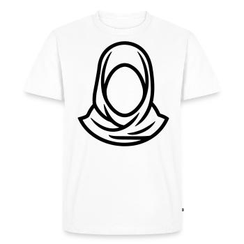 hijab headscarf muslim woman - Men's Premium Organic T-Shirt - white - Front - Nico (187cm)
