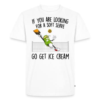 Funny Pickleball Player Paddleball Lover - T-shirt Premium bio Homme - blanc - Devant - Nico (187cm)