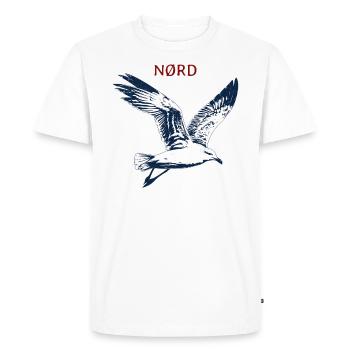 North Seagull - Men's Premium Organic T-Shirt - white - Front - Nico (187cm)